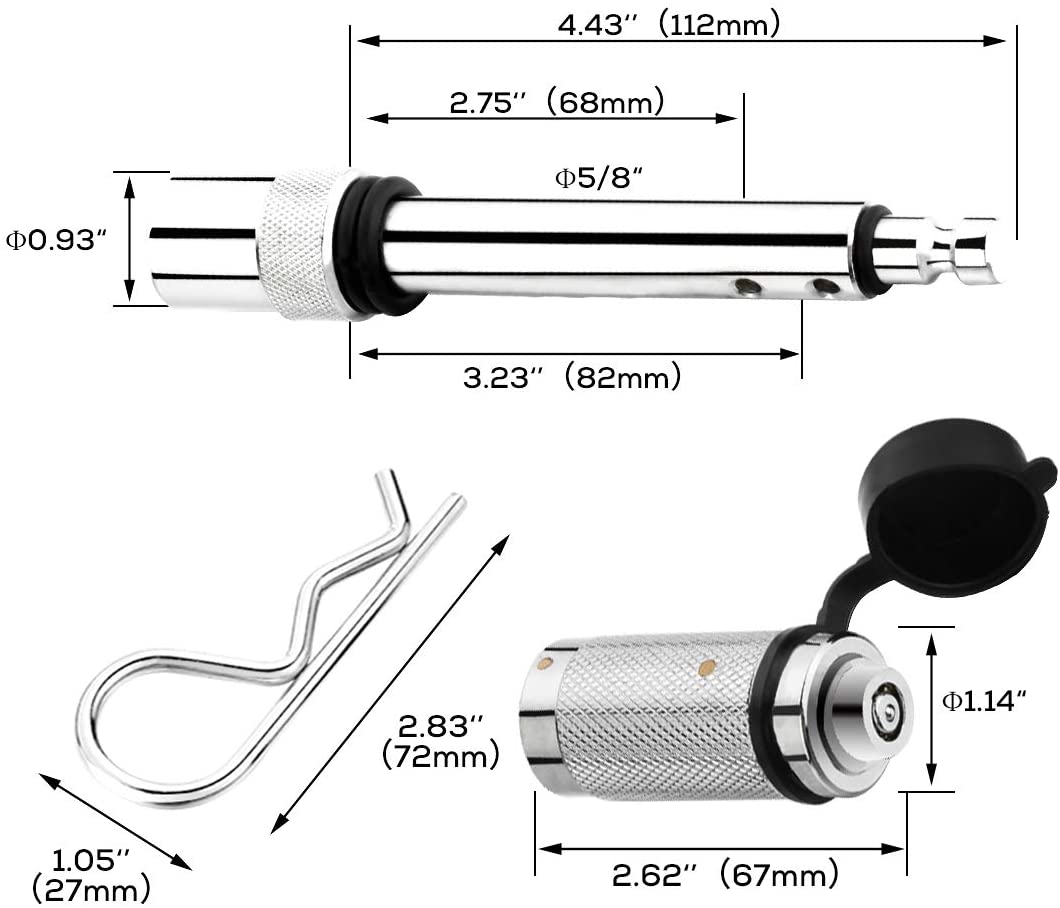HITCH LOCKING PIN SET- 5/8"